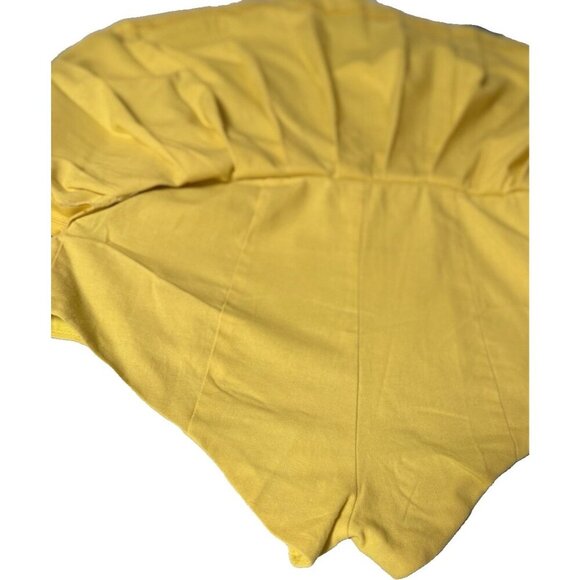 Mea Culpa Yellow Linen Cotton Pleated Mini Skirt Size Small Preppy Young Summer - Picture 6 of 10